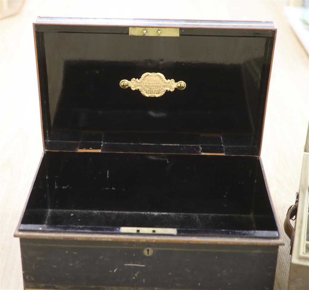 A 1930s picnic set, in a canvas covered case (incomplete)